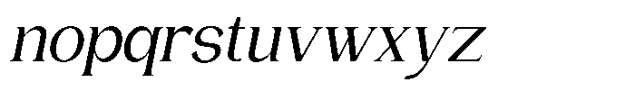 Gentano Athiroen  Serif Semi Bold Slanted Font LOWERCASE