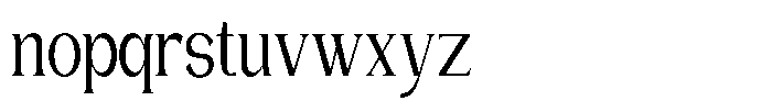 Gentano Athiroen  Serif Semi Bold Ultra Condensed Font LOWERCASE