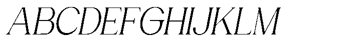 Gentano Athiroen  Serif Semi Condensed Slanted Font UPPERCASE