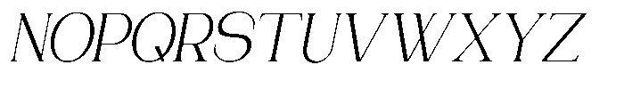 Gentano Athiroen  Serif Semi Condensed Slanted Font UPPERCASE