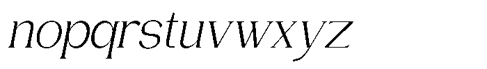 Gentano Athiroen  Serif Semi Condensed Slanted Font LOWERCASE