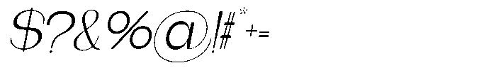 Gentano Athiroen  Serif Semi Expanded Slanted Font OTHER CHARS