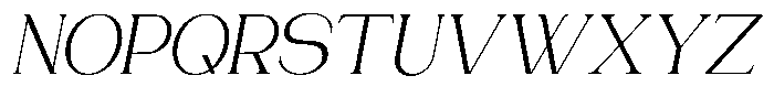 Gentano Athiroen  Serif Semi Expanded Slanted Font UPPERCASE