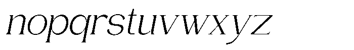 Gentano Athiroen  Serif Semi Expanded Slanted Font LOWERCASE