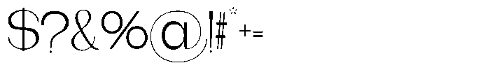 Gentano Athiroen  Serif Semi Expanded Font OTHER CHARS