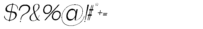 Gentano Athiroen  Serif Slanted Font OTHER CHARS