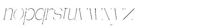 Gentano Athiroen  Serif Thin Condensed Slanted Font LOWERCASE