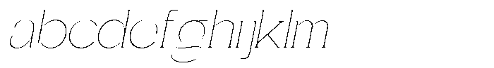 Gentano Athiroen  Serif Thin Expanded Slanted FONT