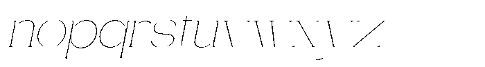Gentano Athiroen  Serif Thin Expanded Slanted Font LOWERCASE