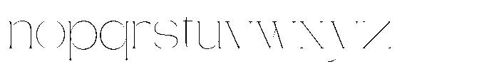 Gentano Athiroen  Serif Thin Expanded Font LOWERCASE