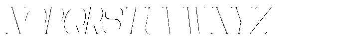 Gentano Athiroen  Serif Thin Extra Condensed Slanted Font UPPERCASE