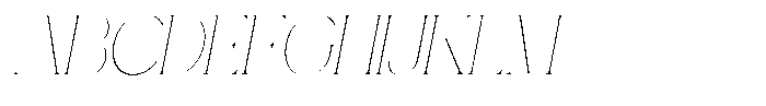 Gentano Athiroen  Serif Thin Semi Condensed Slanted Font UPPERCASE