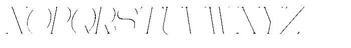 Gentano Athiroen  Serif Thin Semi Condensed Slanted Font UPPERCASE