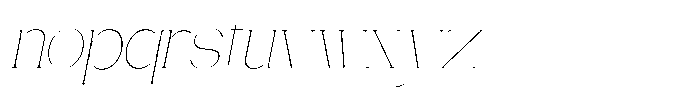 Gentano Athiroen  Serif Thin Semi Condensed Slanted Font LOWERCASE