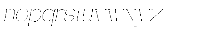 Gentano Athiroen  Serif Thin Semi Expanded Slanted Font LOWERCASE