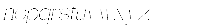 Gentano Athiroen  Serif Thin Slanted Font LOWERCASE
