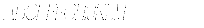 Gentano Athiroen  Serif Thin Ultra Condensed Slanted Font UPPERCASE