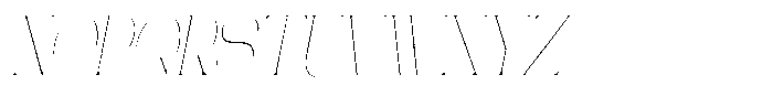 Gentano Athiroen  Serif Thin Ultra Condensed Slanted Font UPPERCASE