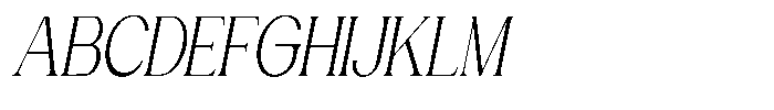 Gentano Athiroen  Serif Ultra Condensed Slanted Font UPPERCASE