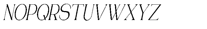 Gentano Athiroen  Serif Ultra Condensed Slanted Font UPPERCASE