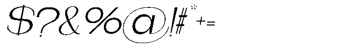 Gentano Athiroen  Serif Ultra Expanded Slanted Font OTHER CHARS