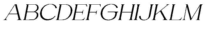 Gentano Athiroen  Serif Ultra Expanded Slanted Font UPPERCASE
