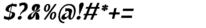 Gentar Italic Font OTHER CHARS