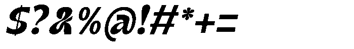 Gentar Medium Italic Font OTHER CHARS