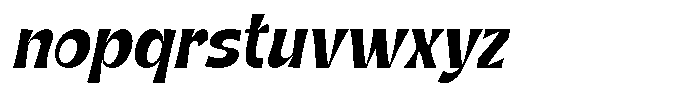 Gentar Medium Italic Font LOWERCASE