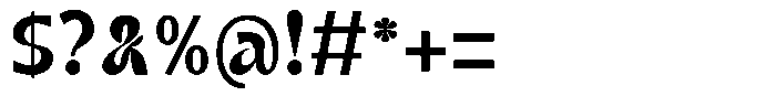 Gentar Regular Font OTHER CHARS