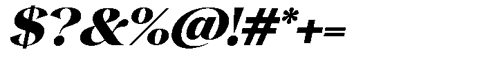 Gentara Black Italic Font OTHER CHARS