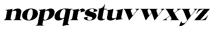Gentara Black Italic Font LOWERCASE