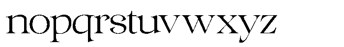 Gentara Extra Light Font LOWERCASE