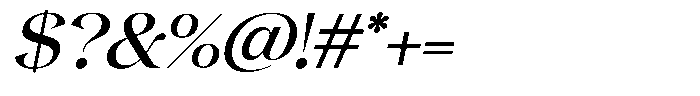 Gentara Italic Font OTHER CHARS