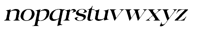 Gentara Italic Font LOWERCASE