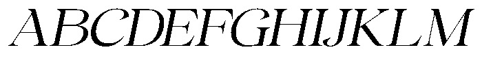 Gentara Light Italic Font UPPERCASE