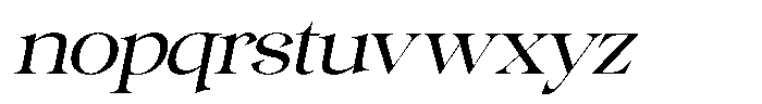 Gentara Light Italic Font LOWERCASE