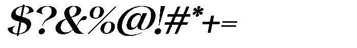 Gentara Medium Italic Font OTHER CHARS