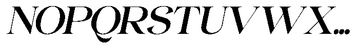 Gentara Medium Italic Font UPPERCASE