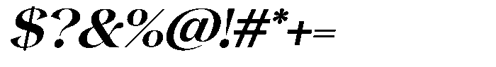 Gentara Semi Bold Italic Font OTHER CHARS