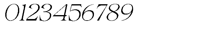 Gentara Thin Italic Font OTHER CHARS