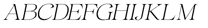 Gentara Thin Italic Font UPPERCASE