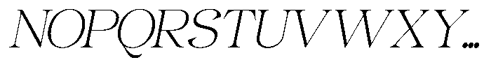 Gentara Thin Italic Font UPPERCASE