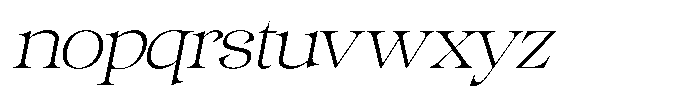 Gentara Thin Italic Font LOWERCASE