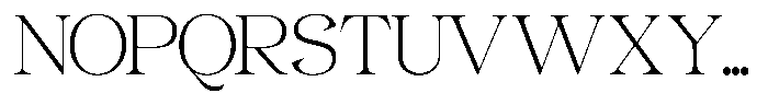 Gentara Thin Font UPPERCASE