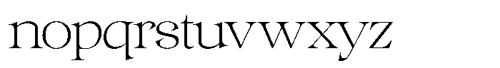 Gentara Thin Font LOWERCASE