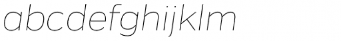 Gentona Thin Italic Font LOWERCASE