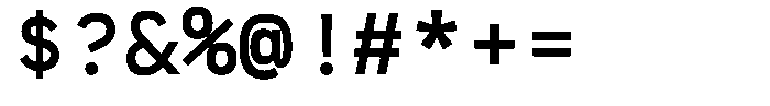 Genus Bold Font OTHER CHARS