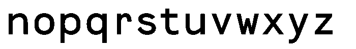 Genus Bold Font LOWERCASE