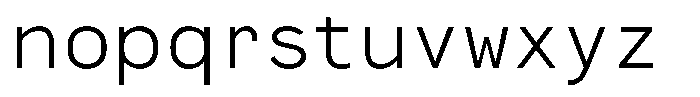 Genus Light Font LOWERCASE